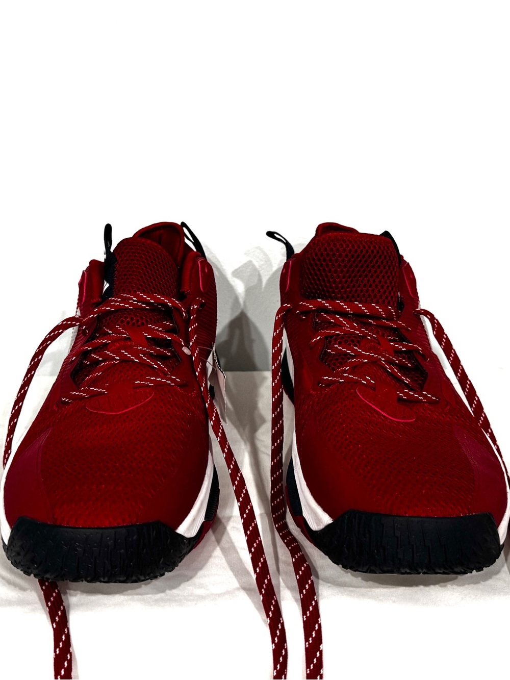 adidas Men's Athletic Shoes in Red with Black Soles